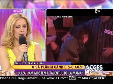 Luiza Măriuca, câştigătoarea ediţiei Next Star, canta la Acces Direct