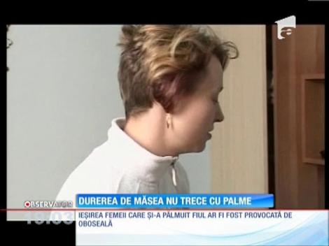 Şi-a pălmuit copilul ca să îl scape de durerea de măsea!