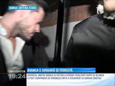 Bianca şi amantul Cristea, în oraş, la 24 de ore după ce blonda a divorţat!