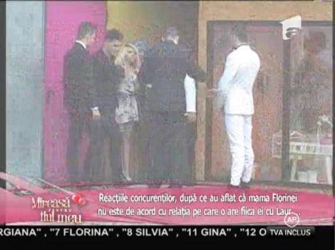 Reacţiile concurenţilor, după ce au aflat că mama Florinei nu este de acord cu relaţia pe care o are fiica ei cu Laur