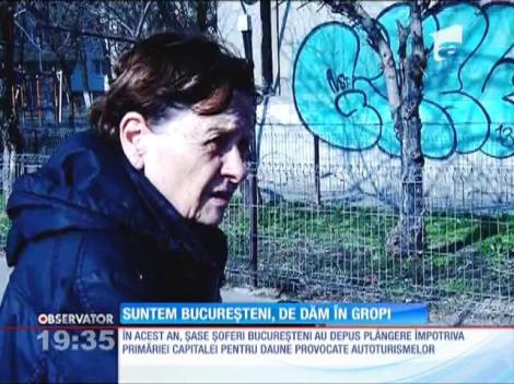 Capitala dă în gropi! Zeci de şoferi care conduc prin Bucureşti îşi rup maşinile în craterele din asfalt