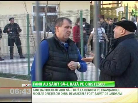 Fanii Rapidului au sărit să-l bată pe Nicolae Cristescu după meciul cu FC Clinceni