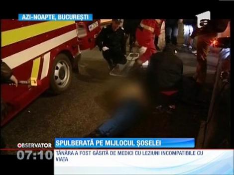 O tânără a fost spulberată de o maşină de lux pe un bulevard din Capitală