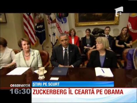 Mark Zuckerberg il cearta pe Barack Obama