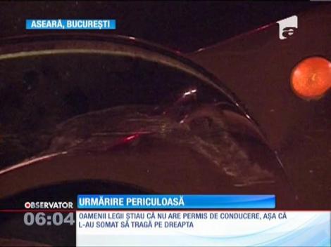 Urmărire periculoasă pe pe străzile Capitalei