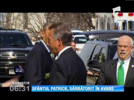 Sfântul Patrick, sărbătorit în avans la Casa Albă