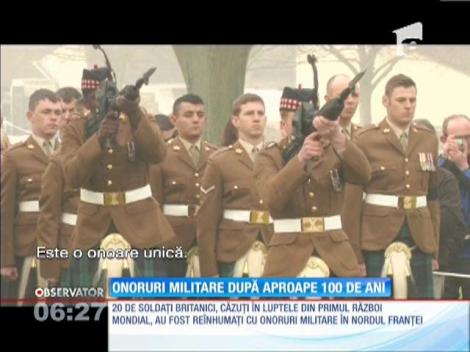 Onoruri militare după aproape 100 de ani pentru douăzeci de soldaţi britanici