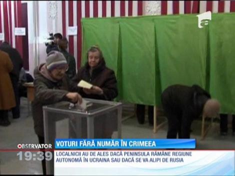 A fost coadă la secţiile de votare din Crimeea