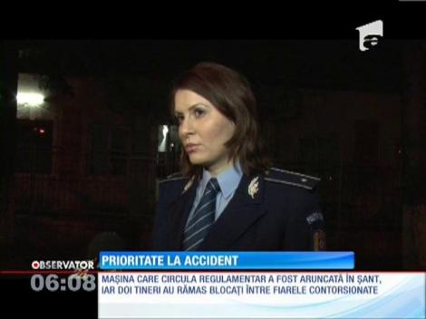 Neacordarea de prioritate a provocat un accident în Târgovişte