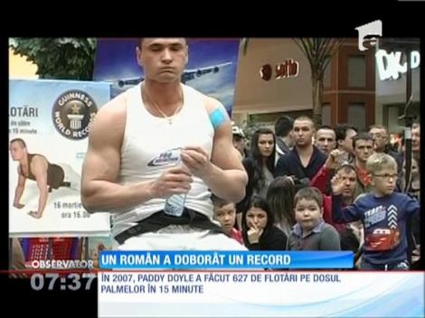 Un clujean a reuşit să doboare recordul mondial la făcut flotări pe dosul palmelor