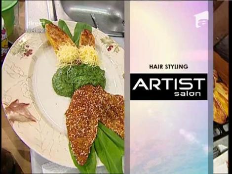 Şniţel vesel din cotlet de purcel