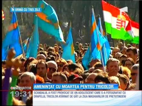 Copil din Sf&acirc;ntu Georghe amenințat cu moartea pentru că s-a fotografiat cu steagul rom&acirc;nesc