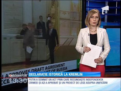 Declaraţie istorică la Kremlin