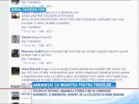 Amenintat cu moartea pentru tricolor