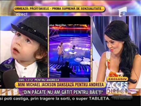 David, micul Michael Jackson, o cucereşte pe Andreea Mantea