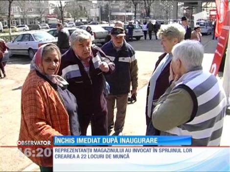 Supermarket închis imediat după inaugurare