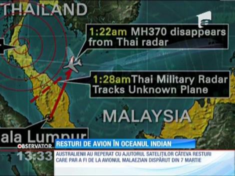Resturi de avion în oceanul Indian