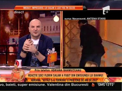 Adriana Bahmuţeanu: "Astăzi am încheiat o prietenie de ani de zile cu Florin Salam!"