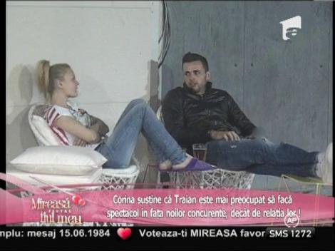 Corina: "Am fost deranjată pentru că Traian se distra singur"