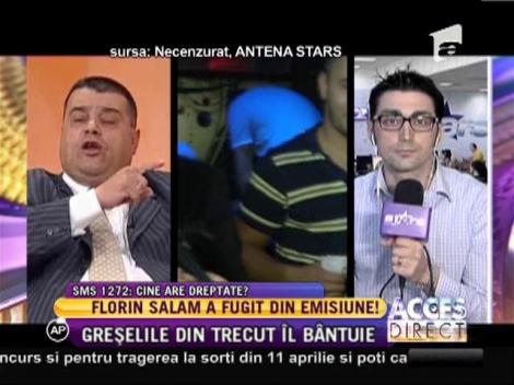 Deranjat de întrebări, Florin Salam a fugit din emisiunea "Necenzurat"!