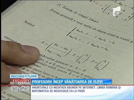După rezultatele dezastruoase de la BAC, profesorii au invadat Internetul cu anunţuri cu oferte de meditaţii