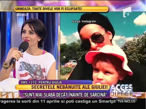 Giulia Anghelescu: "Sunt mai slabă ca înainte de sarcină"