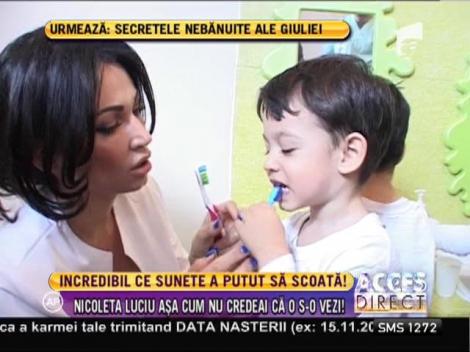 Nicoleta Luciu, testul periuţei de dinţi