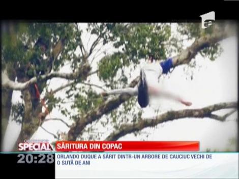 SPECIAL! Campionul la sărituri din copac