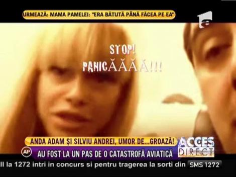 Anda Adam şi Silviu Andrei, momente de panică în avion