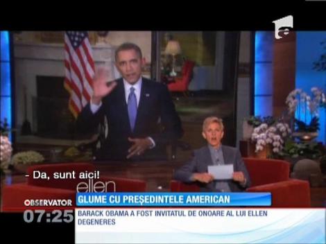 Barack Obama a stat din nou de vorbă cu celebra Ellen DeGeneres