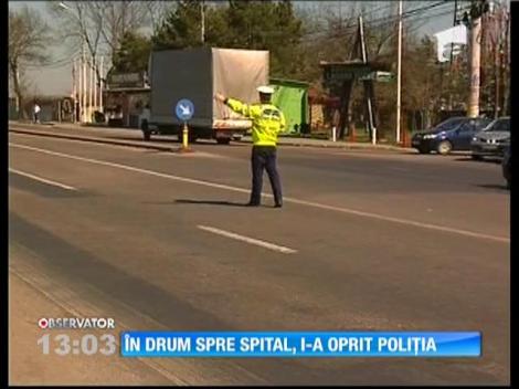 O gravidă în travaliu a fost oprită de poliţie! Soţul se grăbea la spital şi n-a ţinut cont de radar