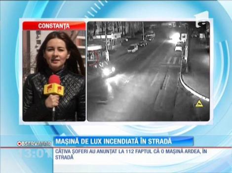 Maşină de lux incendiată pe străzile din Brăila