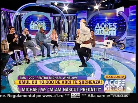 Michael Winslow, omul cu 10.000 de voci, a făcut senzație la Acces Direct!