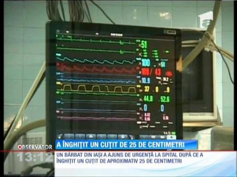 Un bărbat a înghiţit un cuţit de 25 de centimetri