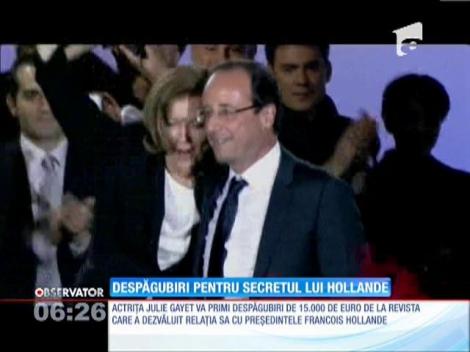 Amantă a lui François Hollande, despăgubiri de 15.000 de euro de la publicaţia care a dezvăluit relaţia