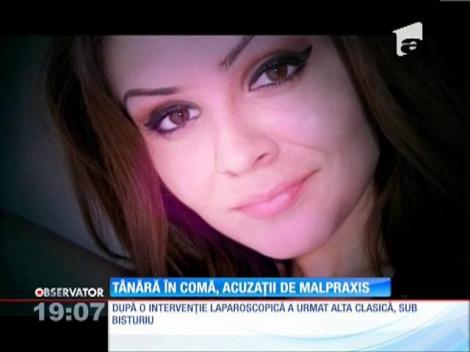 Tânără în comă, acuzații de malpraxis