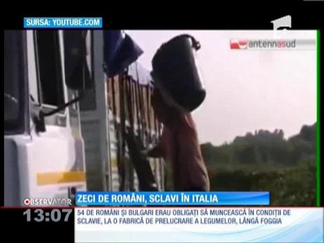 Zeci de români, sclavi în Italia