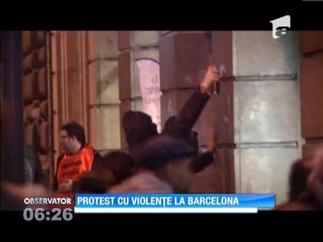 Protest cu violențe la Barcelona