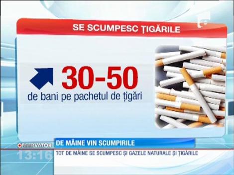 Se scumpesc ţigările!