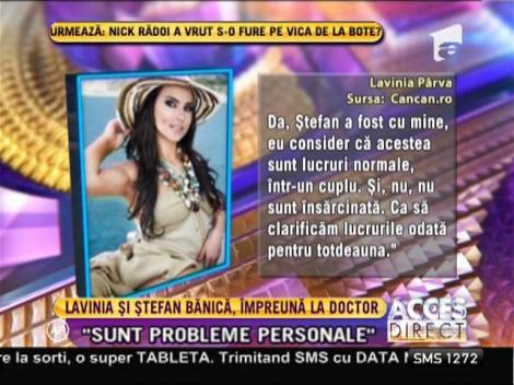E însărcinată? Lavinia Pârva şi Ştefan Bănică Jr., împreună la ginecolog