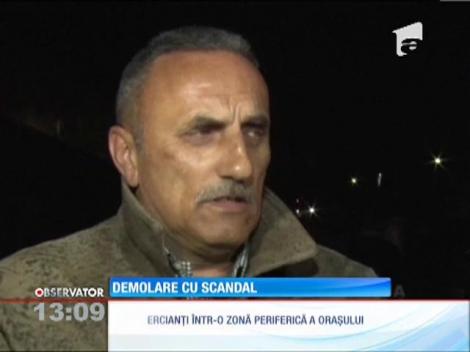 Demolare cu scandal şi blesteme, în Târgovişte