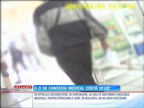 O zi de concediu medical costă 10 lei
