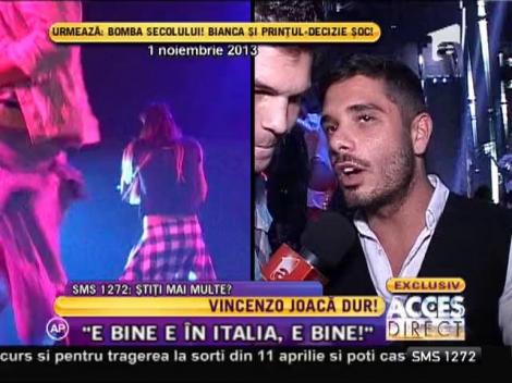 Vincenzo joacă DUR: ”Mă gândesc la Antonia că este mama copilului meu și atât”