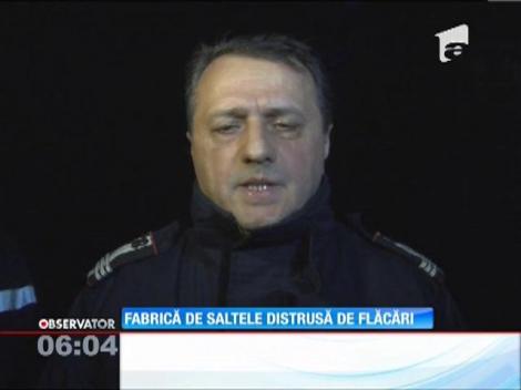O fabrică deţinută de Viorel Cataramă, mistuită de flăcări