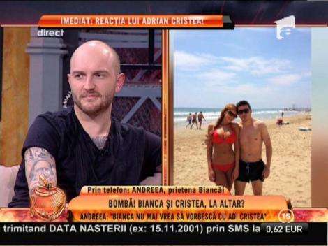Prietena Biancăi: ”Cristea i-a scris recent că o iubește și că vrea să se căsătorească cu ea”