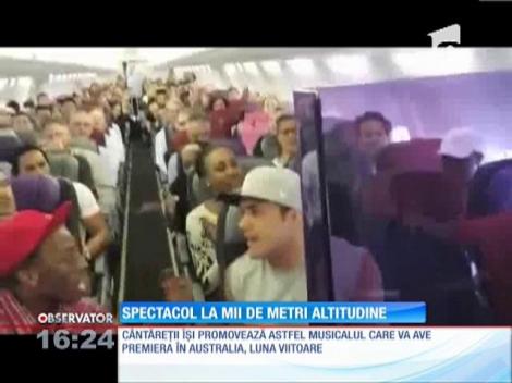 Zborul cu avionul s-a transformat într-un spectacol
