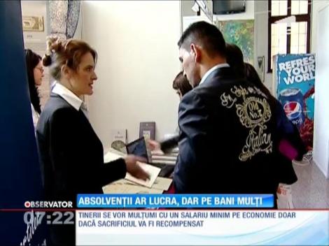 Absolvenții ar lucra, dar pe bani mulți