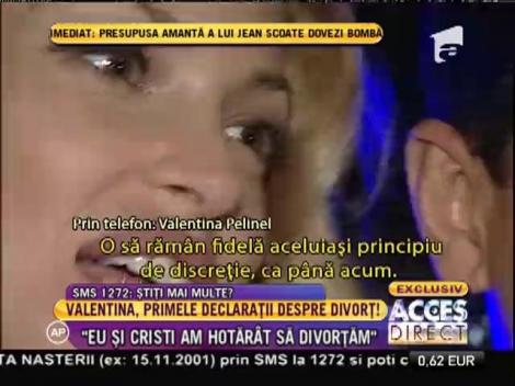 Citește aici singura declarație despre divorț a Valentinei Pelinel!