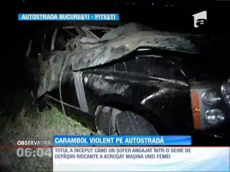 Accident rutier grav pe autostrada Bucureşti-Piteşti