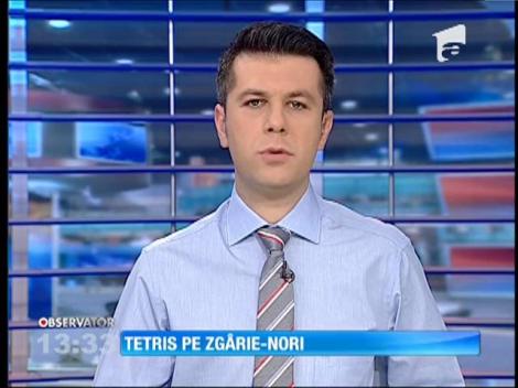 Sute de fani au jucat Tetris pe un zgârie-nori de 29 de etaje din Philadelphia